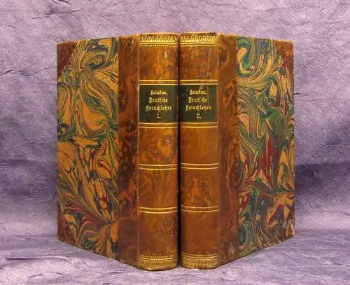 Heinsius Sprachlehre der Deutschen 2 Bde von 6 1835 Geschichte Lehrbuch mb