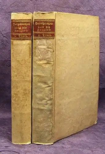 Jerusalem, Johann Friedrich Wilhelm Betrachtungen der Religion 2 Bde. 1776 js