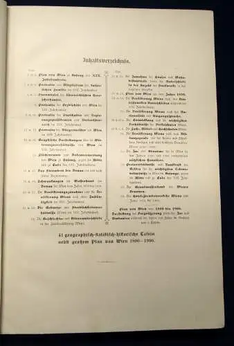 Hickmann Wien im neunzehnten Jahrhundert 1903 41 Tafeln in Farbendruck mb
