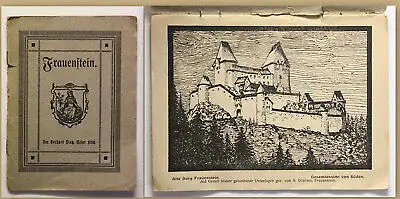 Orig. Prospekt von Gerhard Platz Frauenstein um 1900 Sachsen Ortskunde Reise sf