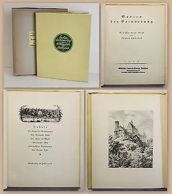 Redslob Garten der Erinnerung Ein Weimar-Buch 1928 Ortskunde Geschichte xz