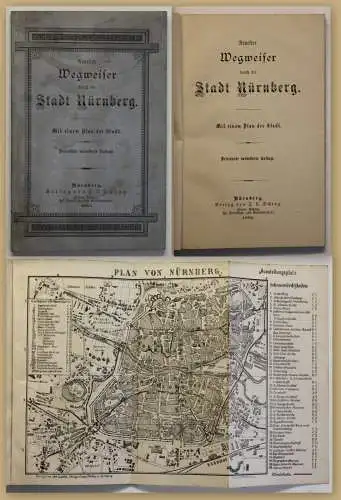 Wegweiser durch die Stadt Nürnberg 1883 Geografie Ortskunde Geographie Reise sf