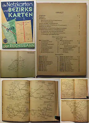 Orig Prospekt Die Netzkarten und Bezirkskarten der Reichsbahn 1933 Geschichte sf