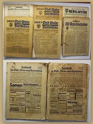 Konvolut Obst-/ Wein- & Gartenbau 8 Bände um 1930/40 Zeitschrift Natur Wissen sf