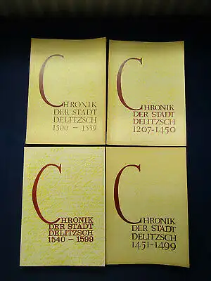 Lehmann Chronik der Stadt Delitzsch 4 Bde um 1960 Geschichte Sachsen Saxonica sf