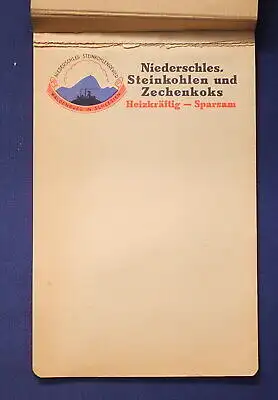 Werbeblock um 1925 Niederschlesische Steinkohlen und Zechenkoks selten js