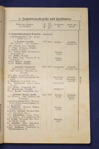 Or. Broschur Personal- Verzeichnis der Sächsischen Staatsforstverwaltung 1934 js