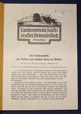 Die Trümmerstätte des Klosters zum heiligen Kreuz b. Meißen Heft1- 4 Bd. XXVI js