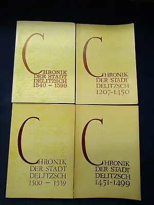Lehmann Chronik der Stadt Delitzsch 4 Bde um 1960 Geschichte Sachsen Saxonica sf