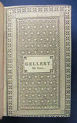C. F. Gellerts Poetische Schriften 3. & 4. Teil (von 4) 1792 Belletristik sf