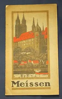 Original Broschur Meissen o.J. Ortskunde Landeskunde Sachsen Saxonica js