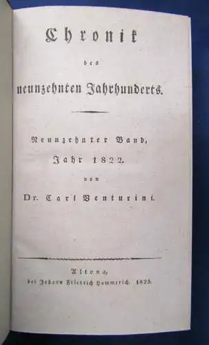 Venturini Chronik des 19. Jahrhunderts 19. Band 1825 Geschichte Gesellschaft sf