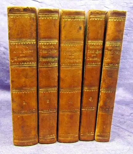 Rellstab Drei Jahre von Dreissigen 5 Bde komplett 1858 Belletristik Roman sf