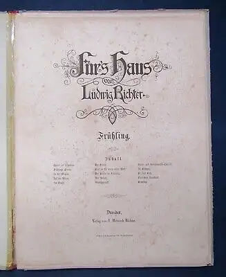Fürs Haus von Ludwig Richter Frühling 15 Zeichnungen um 1866 Holzschnitte js