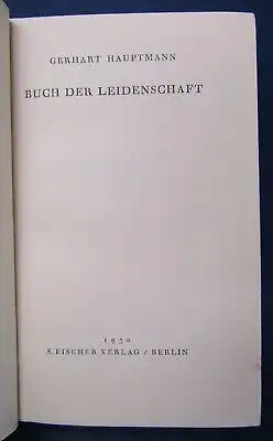 Gerhart Hauptmann Buch der Leidenschaft 2 Bde 1930 EA Belletristik Gedichte js