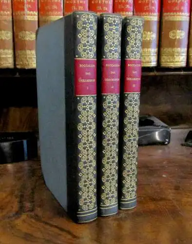 Boccaccio Das Dekameron 3 Bde 1909 Leipziger Buchbindemeister Carl Sonntag ju sf