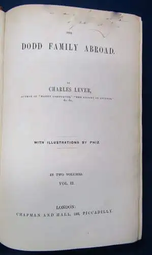 Lever The Dodd Family Abroad 2 Bde (von 3) Die Dood Familie im Ausland 1854  js 