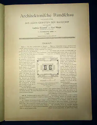 Eisenlohr/ Weigle Architektonische Rundschau 9. Jhg Lieferung 7 1893 Kunst sf