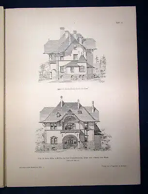 Eisenlohr/ Weigle Architektonische Rundschau 9. Jhg Lieferung 7 1893 Kunst sf