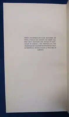 La Bibliotheque de Mon Oncle Faksimile Insel Verlag 1832, erschienen 1923 js