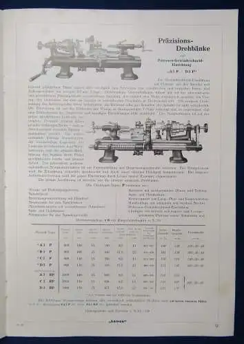 Or. Prospekt Maschinenhalle Wagner Hochleistungs-Schnellhobelmaschine 1920  js