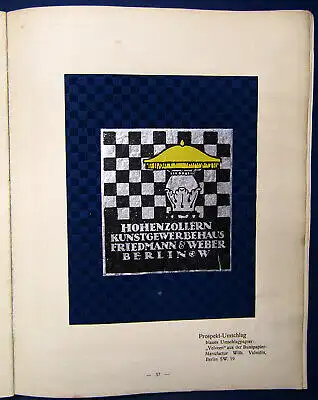 Schönbrunn Julius) Gipken Monographien Deutscher Reklamekünstler 6.Heft 1912 js