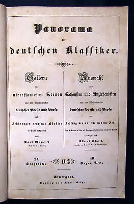 Panorama der deutschen Klassiker 2 Bände o.J. Poesie Prosa Gallerie  js
