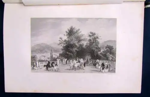 Guinot L' Ete A Bade um 1840 illustriert v. Johannot,Lami Rundumgoldschnitt js