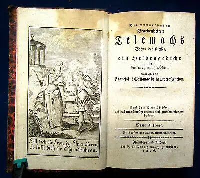 Die wunderbaren Begebenheiten Telemachs Sohn des Ulysses 1806 Heldengedicht js