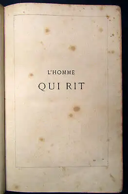 Hugo, Victor L' Homme Qui Rit.. Der Mann der lacht um 1860 Literatur js