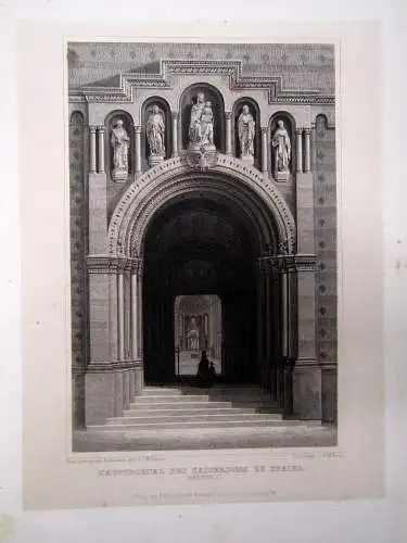 Blaul Der Kaiserdom zu Speier. Führer und Erinnerungsbuch. 1860 EA Geschichte sf