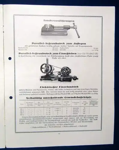 Or. Prospekt Diamant Schnellbohrmaschinen Richard Heinrich & Co. um 1920  js
