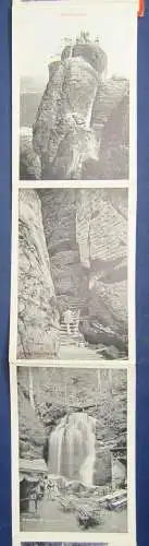 Leporello Bastei Sächsische Schweiz 2,19 cm Länge Sachsen Saxonica Ortskunde js