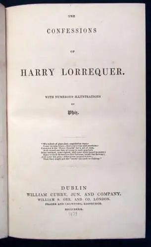 The Confessions of Harry Lorrequer 1839 die Geständnisse von Harry Lorrequer  js