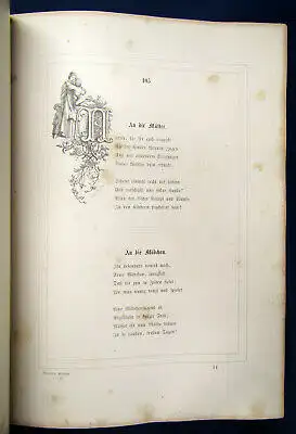 Uhlands Gedichte 1867 mit Holzschnitten Weltliteratur Klassiker Dichter js