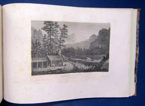 Meyers Universum Sehenswerthesten und Merkwürdigkeiten 1.Bd Stahlstich 1834 js 