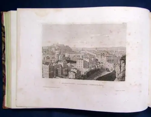 Meyers Universum Sehenswerthesten und Merkwürdigkeiten 1.Bd Stahlstich 1834 js 