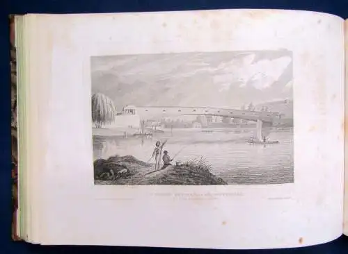 Meyers Universum Sehenswerthesten und Merkwürdigkeiten 1.Bd Stahlstich 1834 js 