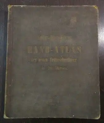 Berghaus Hand- Atlas über alle Theile der Erde 1876 48x39 cm 100 Karten js