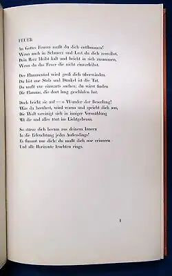 Spunda Gottesfeuer Gedichte 1924 Signiert 1 von 50 Exemplaren Nr. 21 js