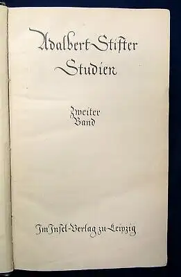 Adalbert Stifter 3 Bände komplett o.J. Im Insel- Verlag Literatur Klassiker js