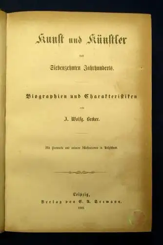 Kunst und Künstler des Sechzehnten Jahrhunderts 1-3 1863 Biographien js