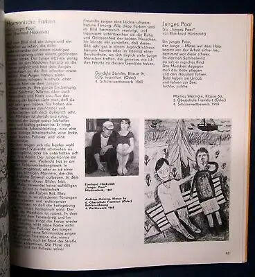 Zwischen Galerie und Klassenzimmer 10 Jahre Schülerwettbewerb 1971 Künstler js