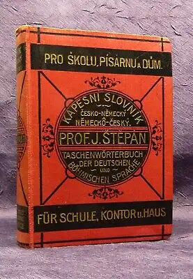 Stepan Neues Taschenwörterbuch der böhmischen u. deutschen Sprache 1923 js