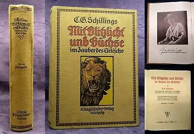 Schilling Mit Blitzlicht und Büchse im Zauber des Elescho 1911 Fotografie  js