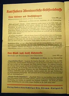 Der deutsche Abenteurer und Weltwanderer Kurt Faber Verlagswerbung um 1900 js