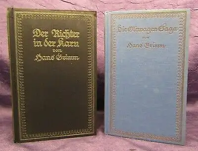 Hans Grimm 2 Bände Der Richter in der Karu, Die Olewagen- Saga um 1925  js