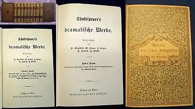 Jordan Shakespeare`s dramatische Werke 9 Bde. komplett um 1890 Klassiker js