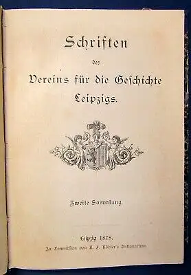 Schriften des Vereins für die Geschichte Leipzigs 1-4 komplett 1872 Wissen js