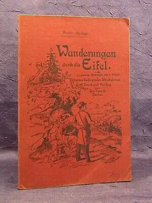 Pöschel Wanderungen durch die Eifel 1 Karte 38 Ill. um 1900 Ortskunde Guide js